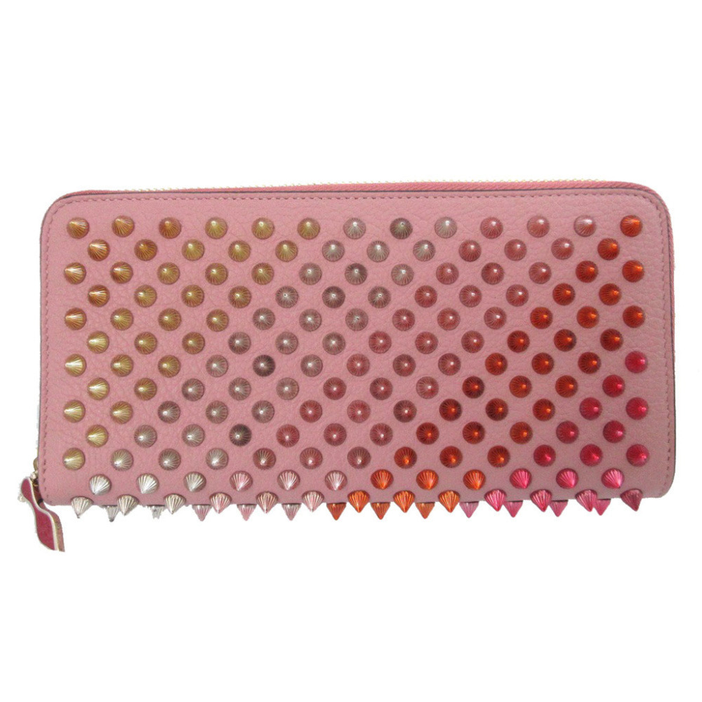 Christian Louboutin 1185063 Panettone Gradient Studded Leather Pink Round Zip...